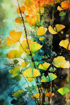 Ginko Biloba leaves 14 Poster och Canvastavla