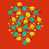 Fallen Leaves On Orange Poster och Canvastavla