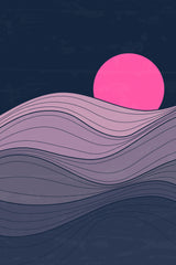 Minimal Pink Sunset #2 Poster och Canvastavla