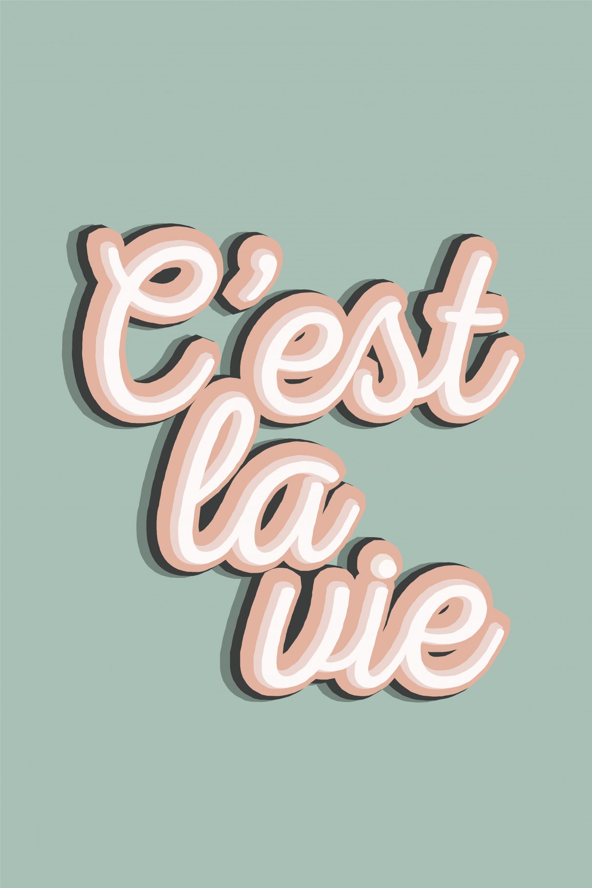 C'est La Vie Poster och Canvastavla