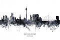 Düsseldorf Germany Skyline Poster och Canvastavla