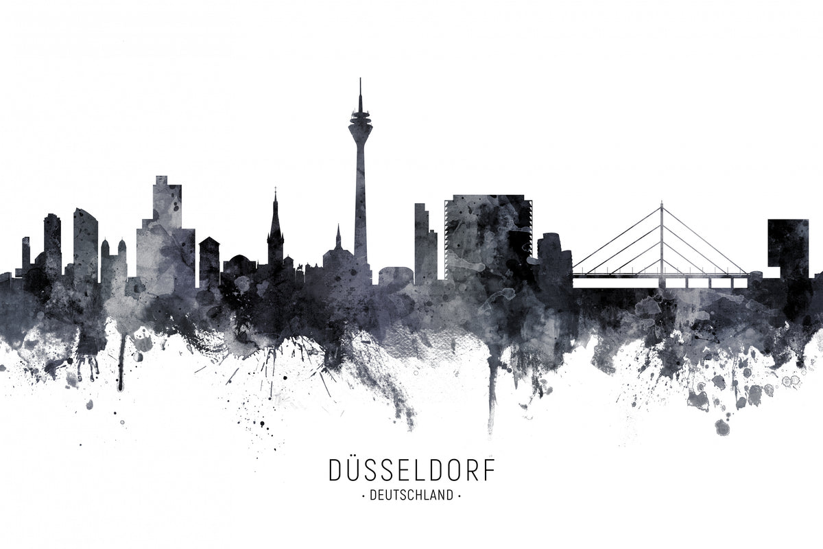 Düsseldorf Germany Skyline Poster och Canvastavla