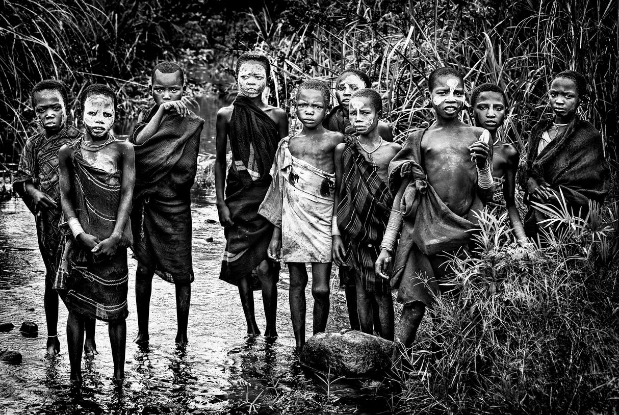 Surma tribe children - Ethiopia Poster och Canvastavla