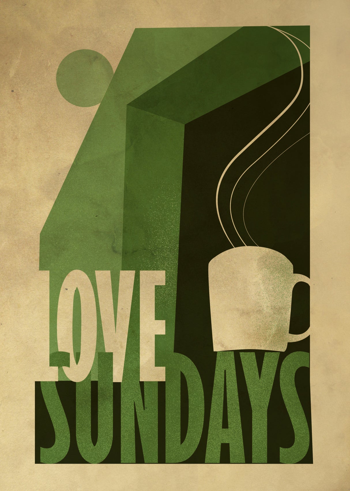 Love Sunday print Poster och Canvastavla