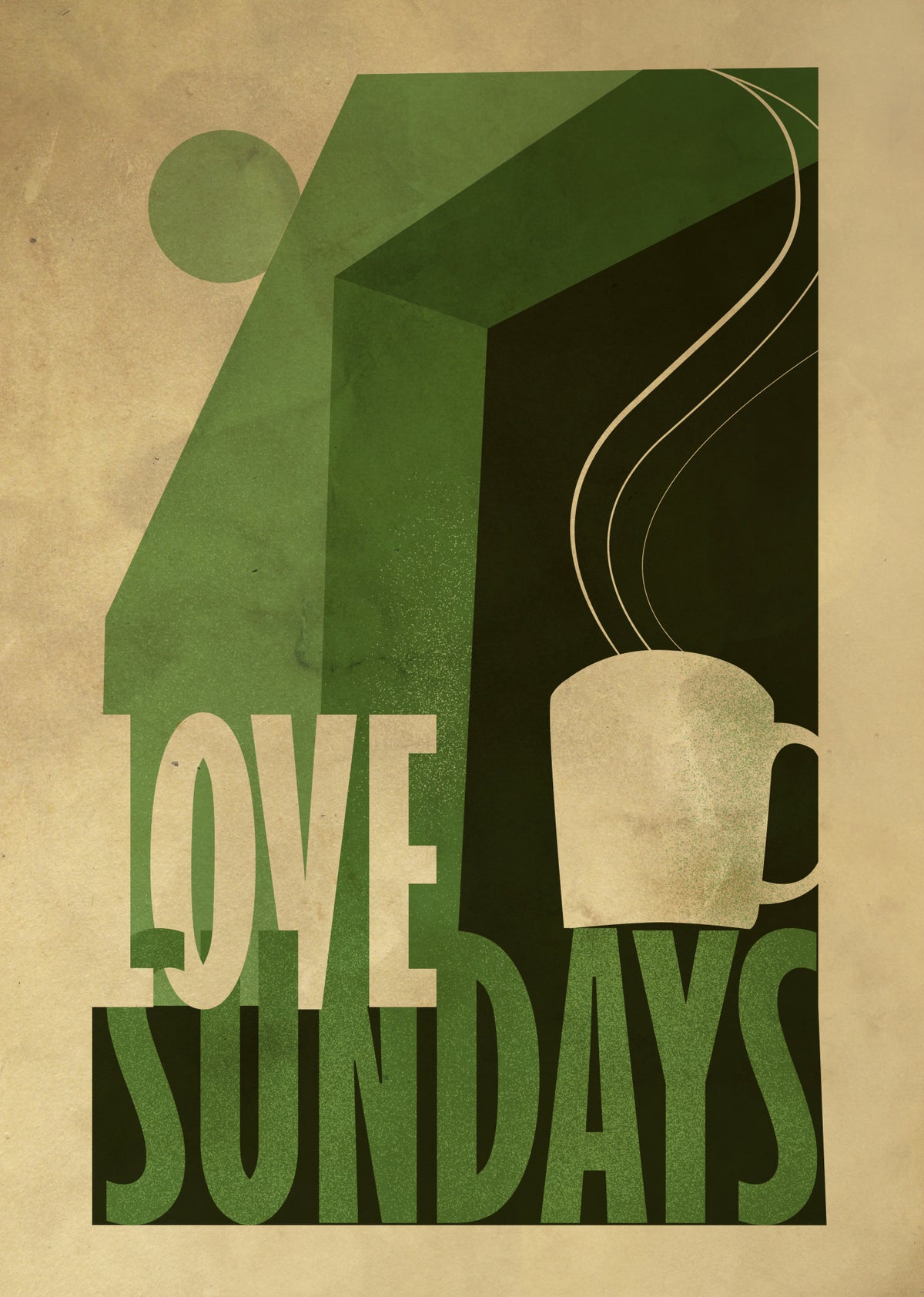 Love Sunday print Poster och Canvastavla