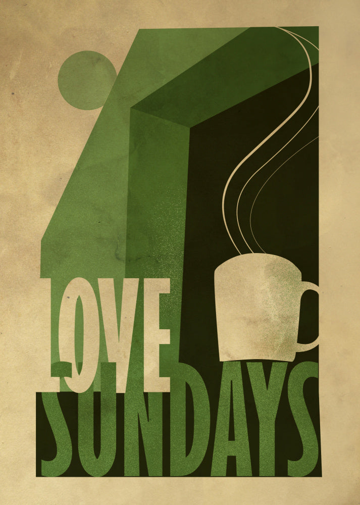 Love Sunday print Poster Kitchen poster eller kökstavla