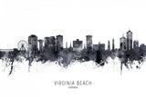 Virginia Beach Virginia Skyline Poster och Canvastavla