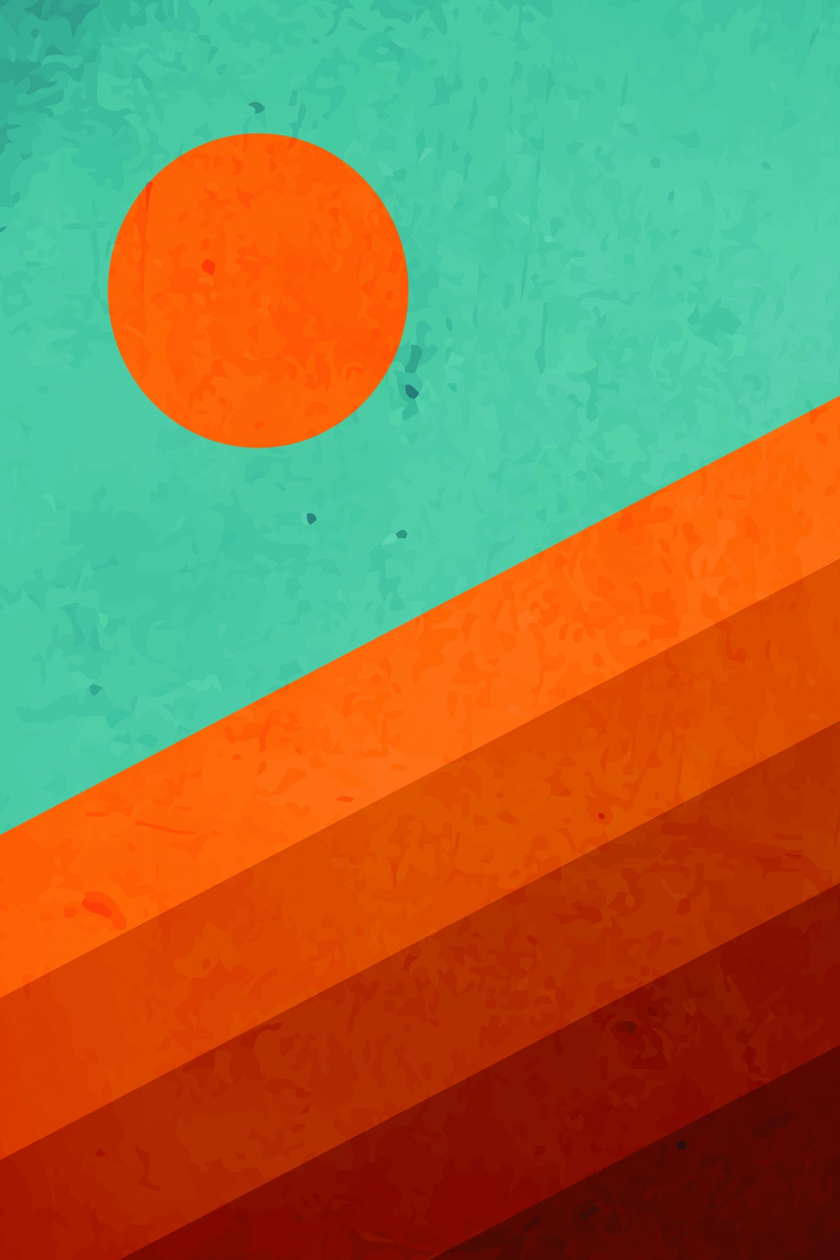 Abstract Mountain Sunrise I Poster och Canvastavla