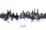 Lucerne Switzerland Luzern Skyline Poster och Canvastavla