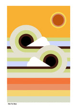 Ride The Wave Sunrise Poster och Canvastavla