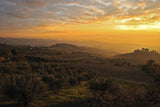 Sunset on the hills, Umbria Poster och Canvastavla