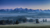 When silence is sneaking below the mountains Poster och Canvastavla