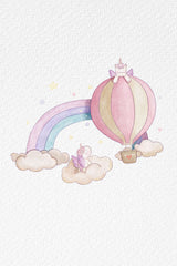 Kawai Cloudy Unicorn Poster och Canvastavla