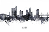 Busan Skyline South Korea Poster och Canvastavla