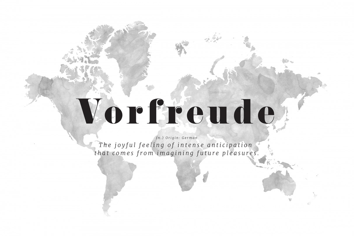 Vorfreude world map Poster och Canvastavla