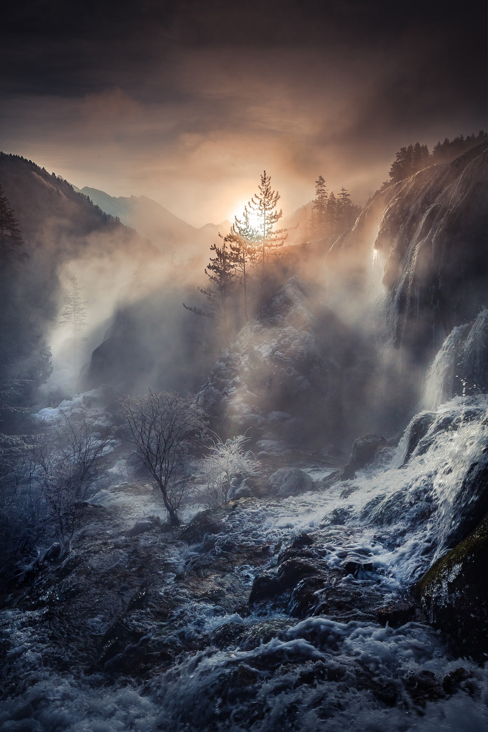 Jiuzhaigou China 《天堂奇境》 Poster och Canvastavla