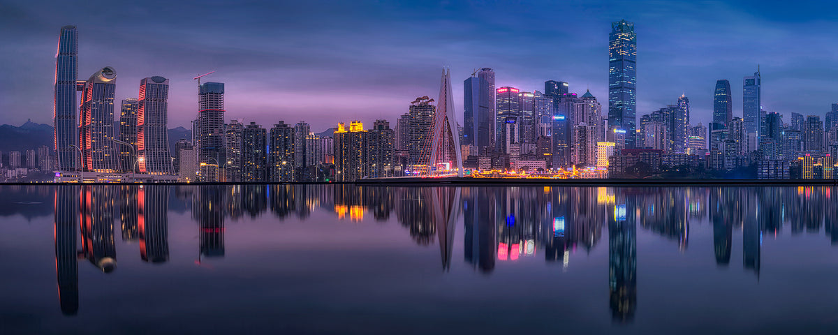 Chongqing Reflection Poster och Canvastavla