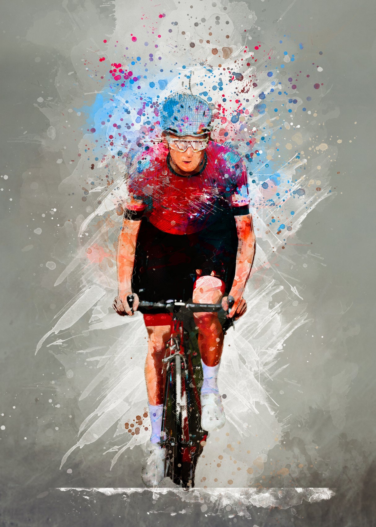 Cycling sport art 30 Poster och Canvastavla