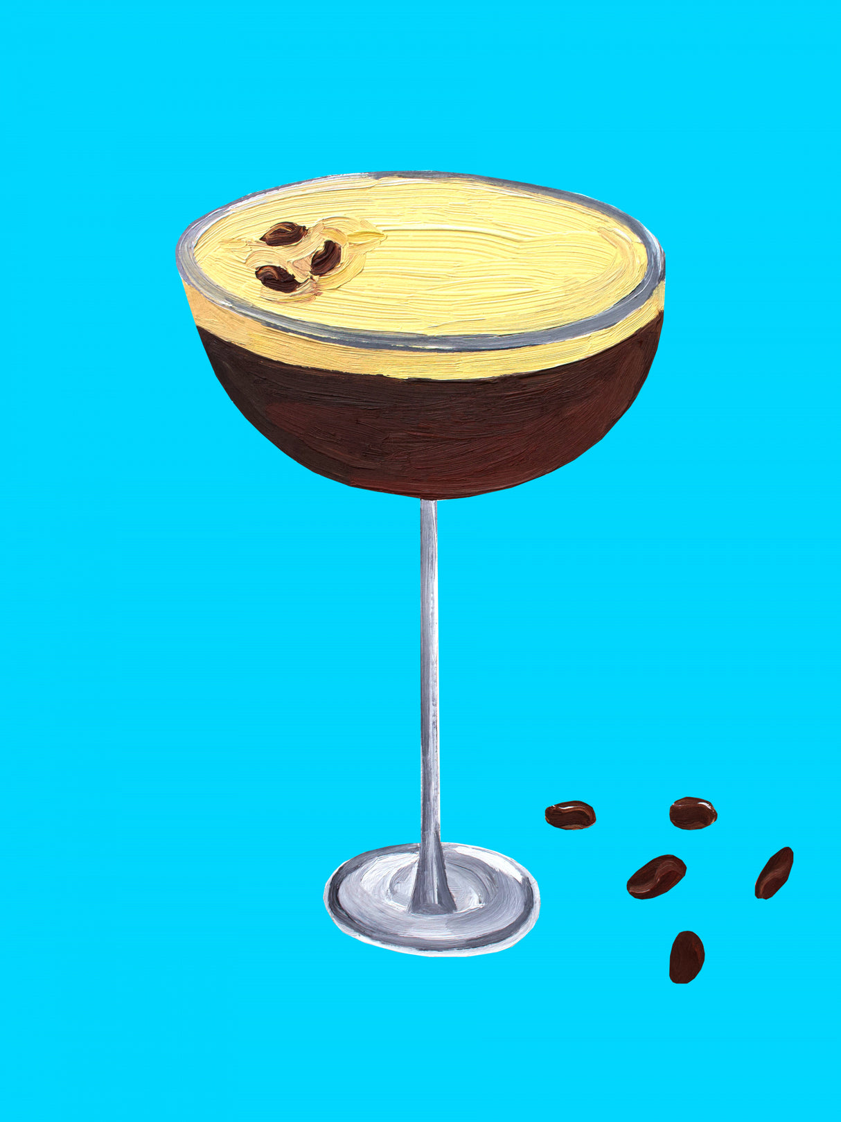 Espresso Martini Sky Blue Poster och Canvastavla