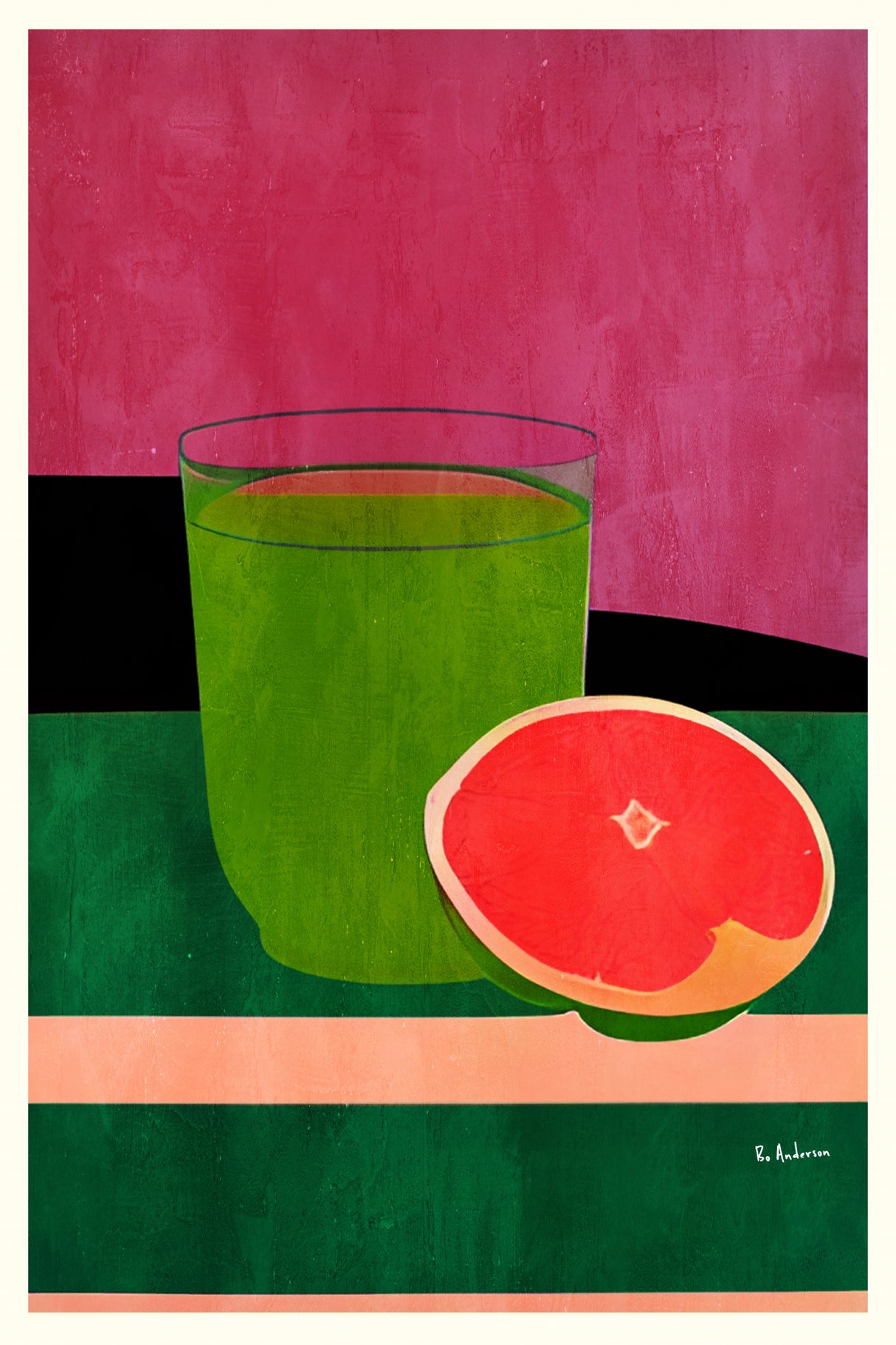 Pink, Little Grapefruit Poster och Canvastavla