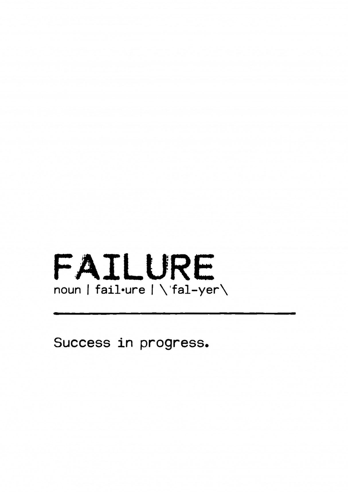 Quote Failure Poster och Canvastavla