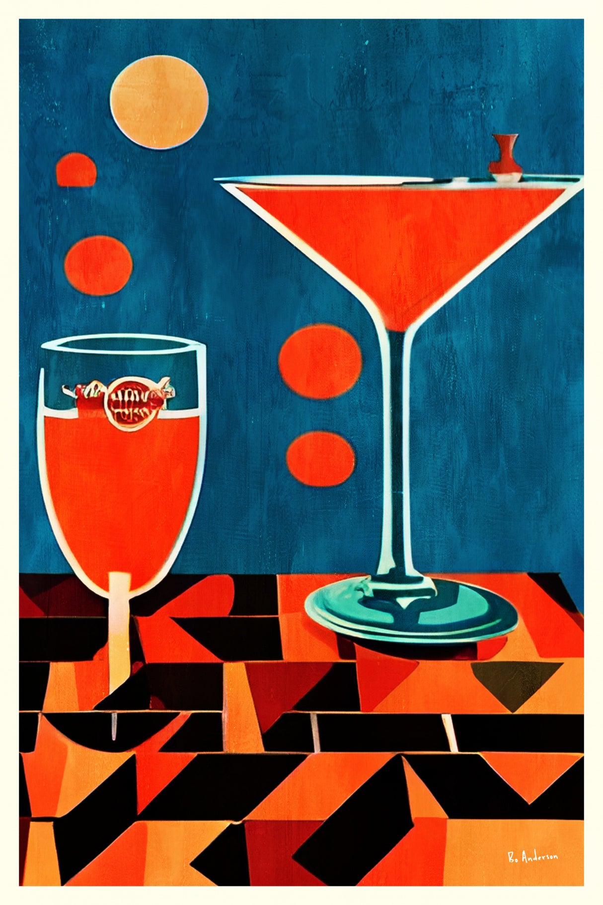 Midnight In Napoli Poster och Canvastavla