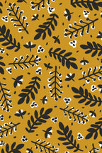 Branches And Berries (Yellow) Poster och Canvastavla