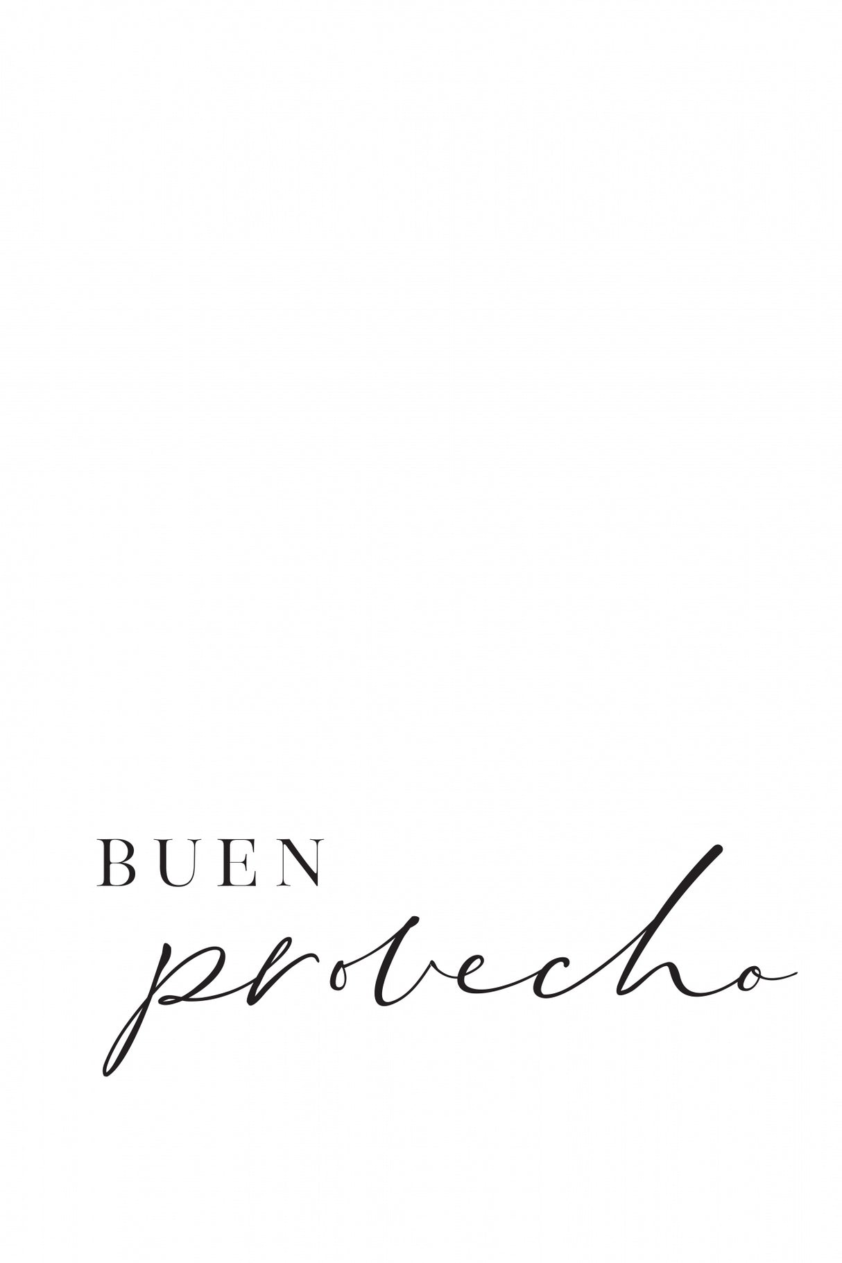 Buen provecho Poster och Canvastavla