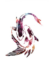 Vibrant Koi Fish Poster och Canvastavla