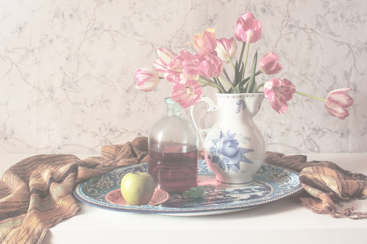Still life with a bouquet of Tulip Poster och Canvastavla