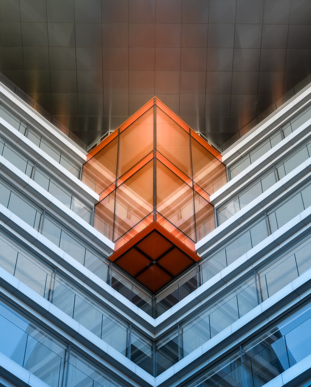 The orange cube Poster och Canvastavla
