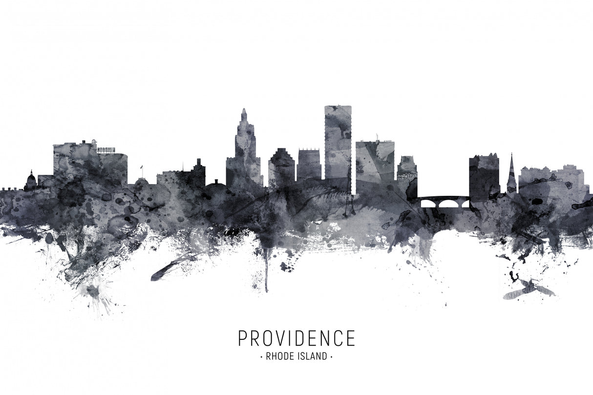 Providence Rhode Island Skyline Poster och Canvastavla