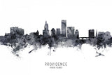 Providence Rhode Island Skyline Poster och Canvastavla