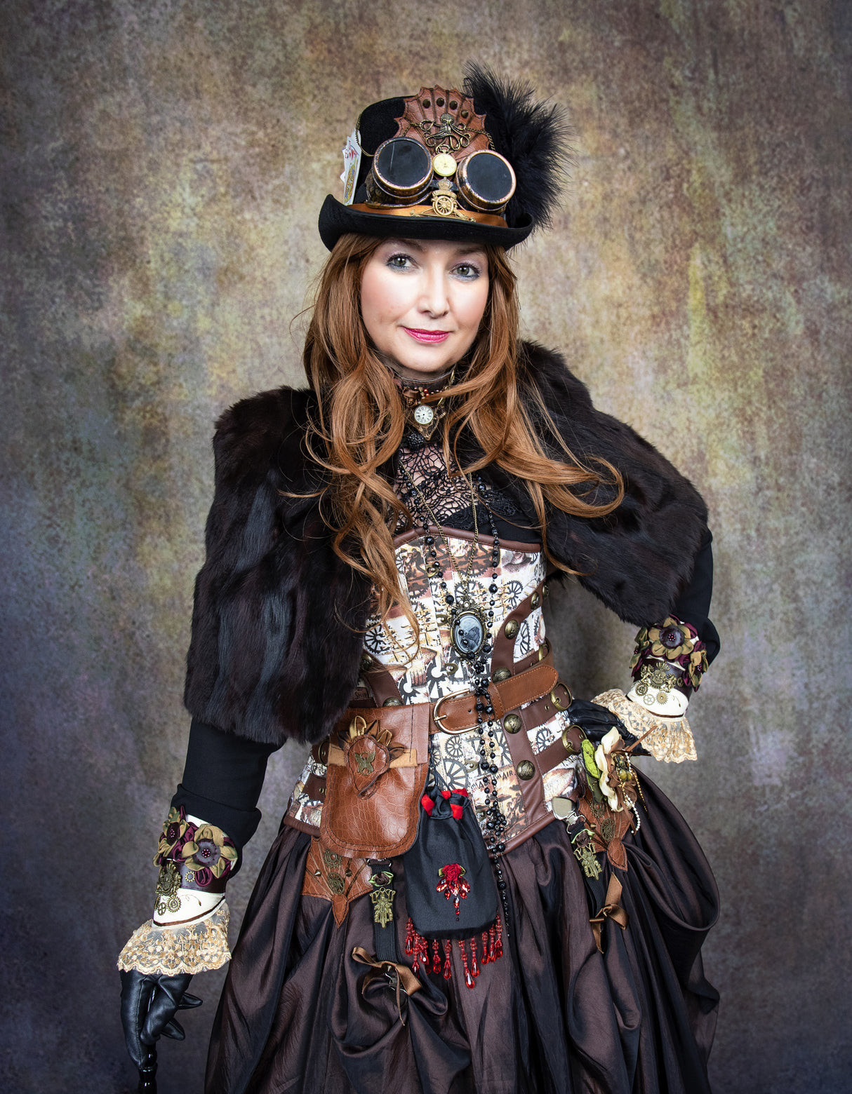 Lady Terri - Undercover Police - Steampunk Wars 1911 Poster och Canvastavla