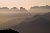Alpine Sunset Poster och Canvastavla