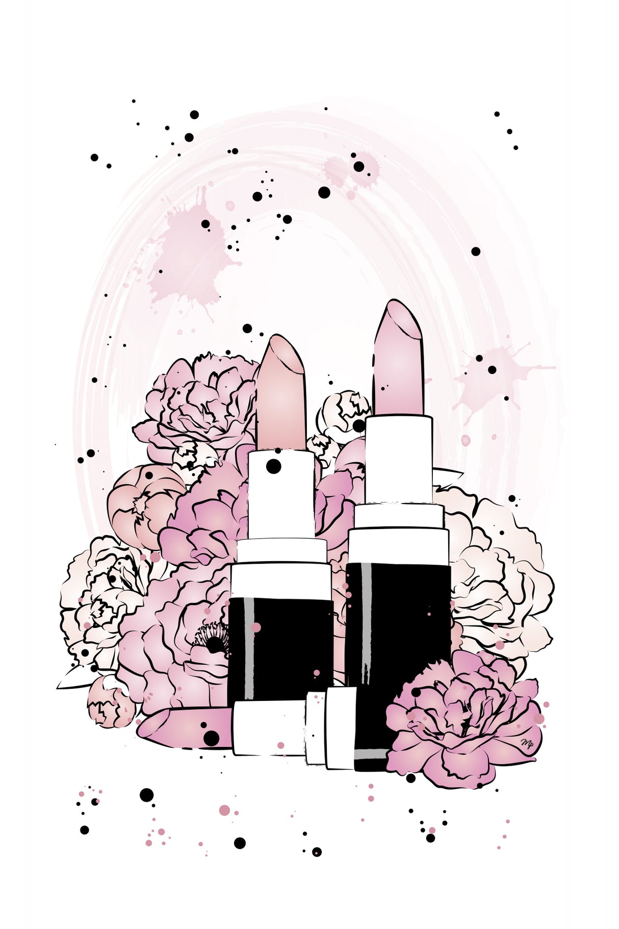 Peony Lipsticks Poster och Canvastavla
