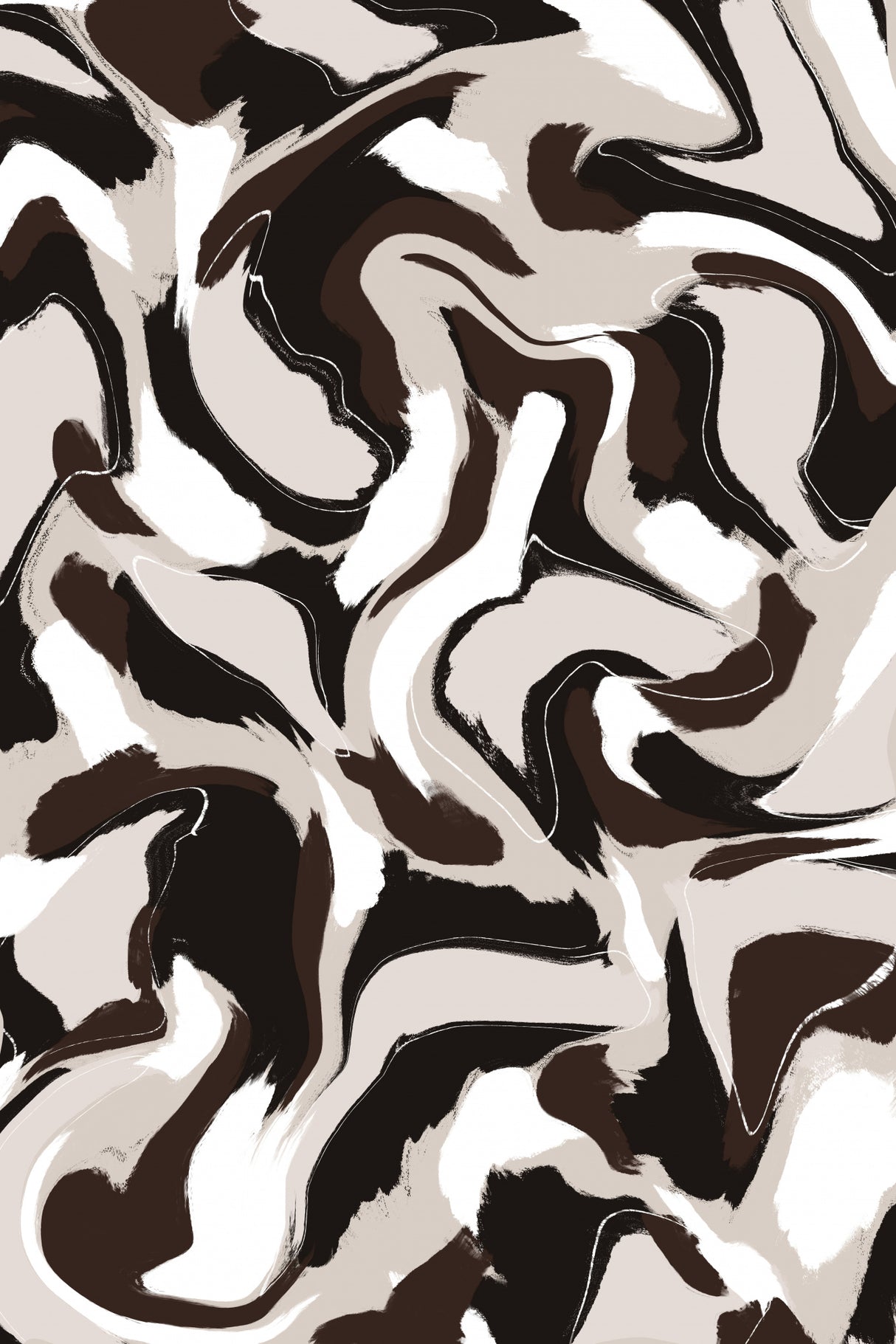 White Beige Brown Pattern Poster och Canvastavla