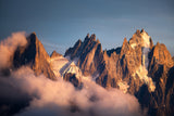 Dusk Over the Alps Peaks Poster och Canvastavla