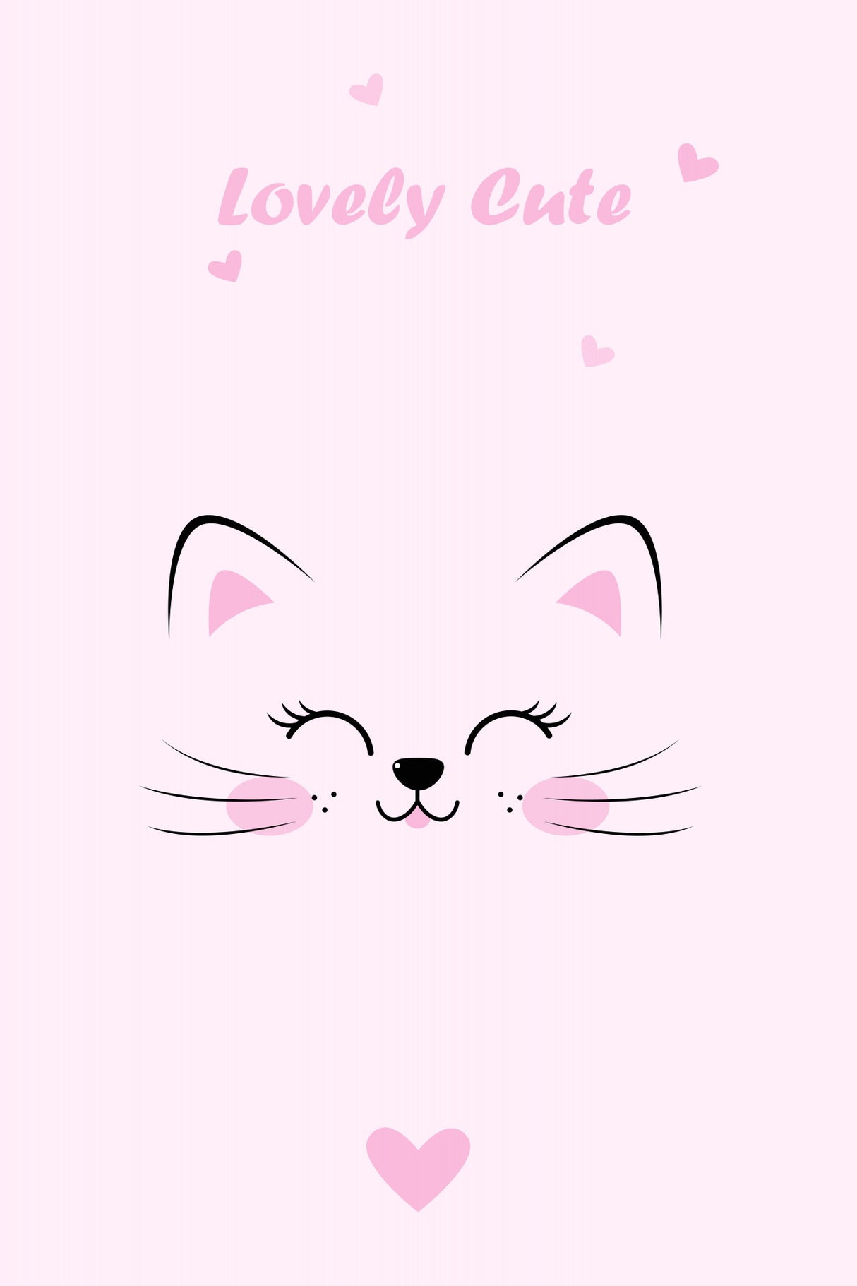 Pink Cat Poster och Canvastavla