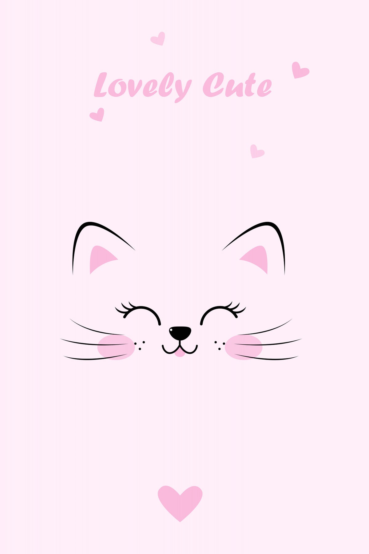 Pink Cat Poster och Canvastavla