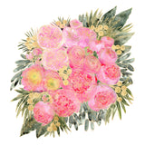Rekha floral bouquet in light pink Poster och Canvastavla