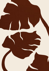 Monstera Canvas Brown Poster och Canvastavla