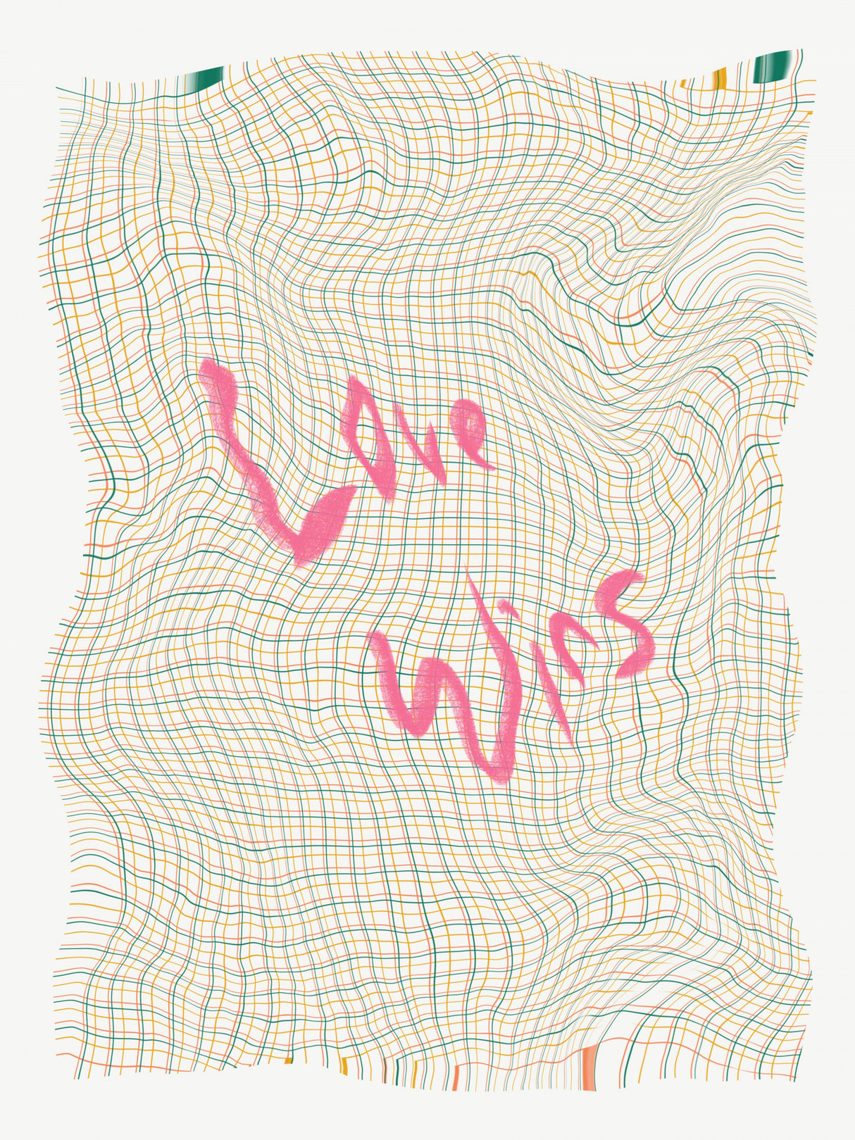 Text and Checkers Love Wins Poster och Canvastavla