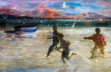 Playing in the sea2 Poster och Canvastavla