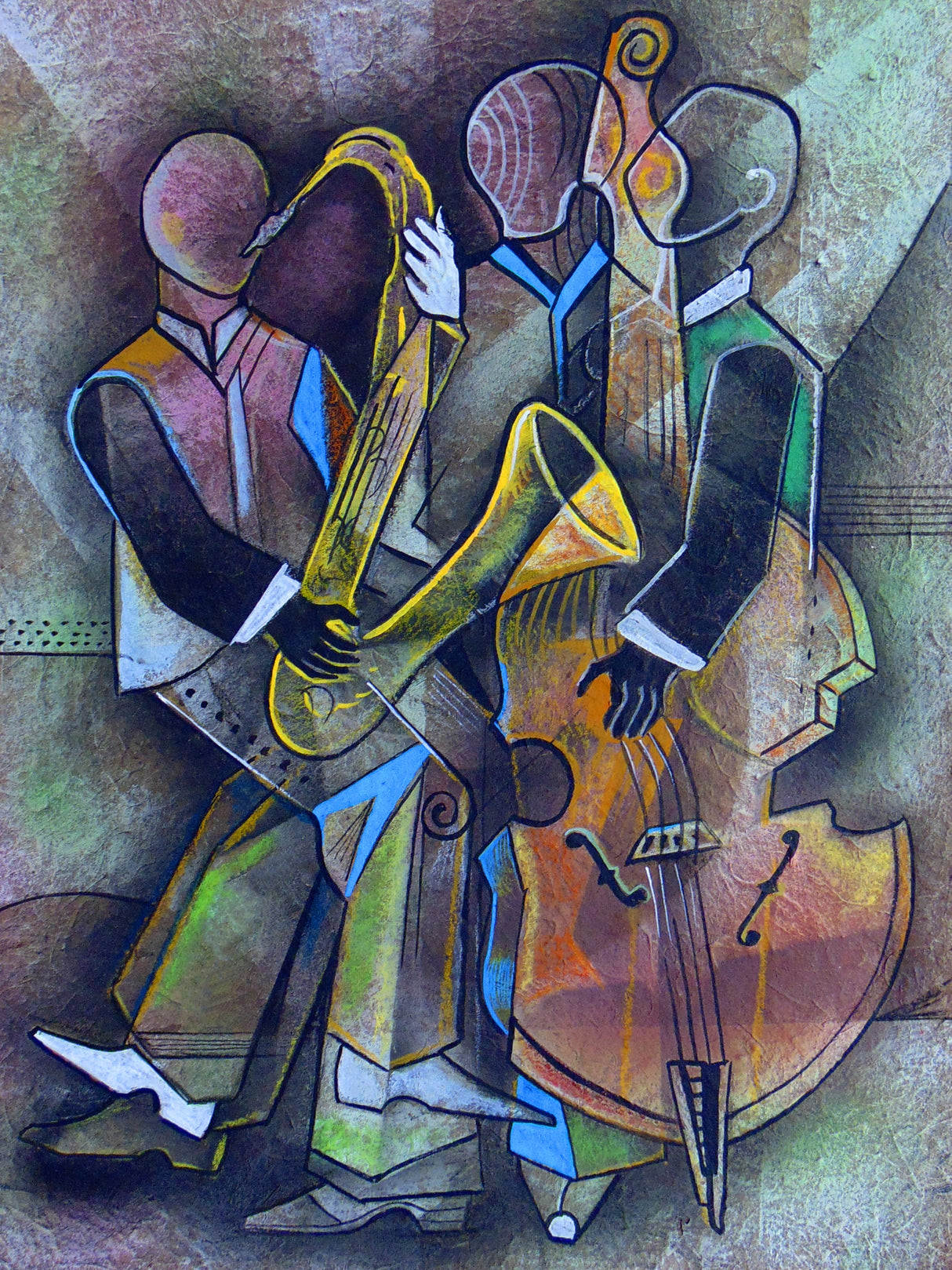 Full Jazz Playing Poster och Canvastavla