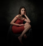 Mary in red Poster och Canvastavla