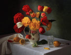 With a bouquet of tulips Poster och Canvastavla