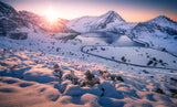 Snow Rays Poster och Canvastavla