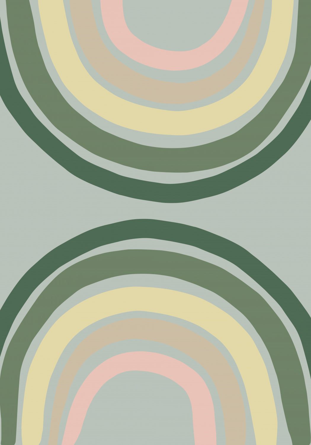 Double Rainbow Green Poster och Canvastavla