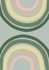 Double Rainbow Green Poster och Canvastavla
